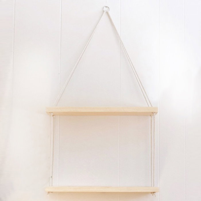 Hanah Home Raf230 Estantería de Pared de Madera de Abeto en Nogal Hanah Home Raf230 Estantería de Pared de Madera de Abeto en Nogal